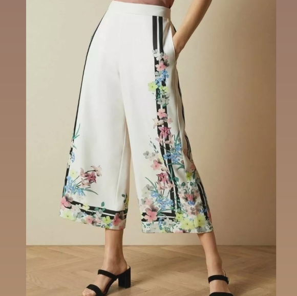 Ted Baker GIGGI capris culottes sports luxe pants - Picture 3 of 7